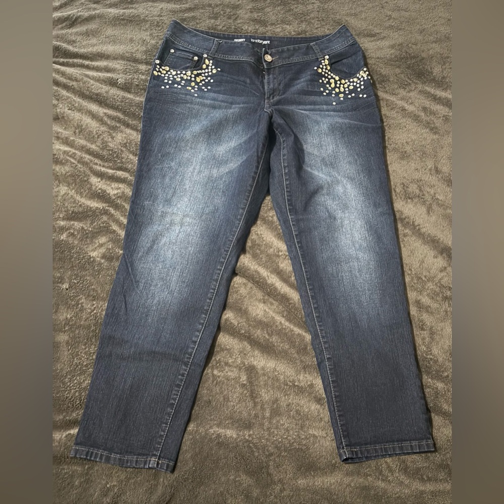 Lane Bryant Size 16 Rhinestone Embellished Skinny Jeans